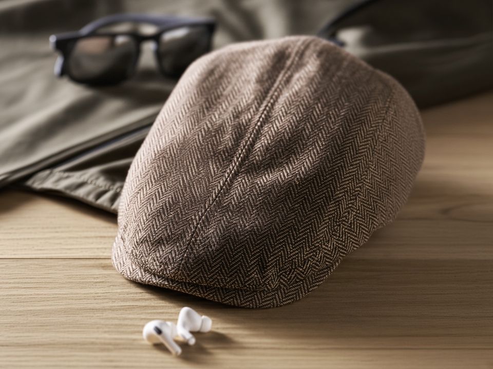 Newsboy flat cap melange