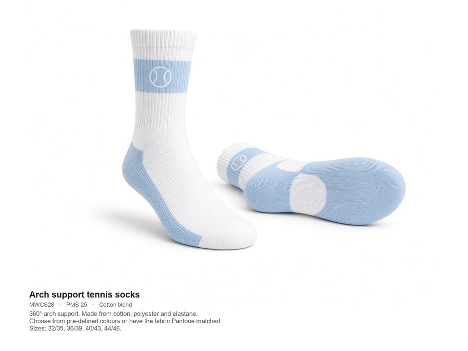 Arch support tennis socks